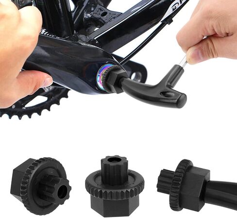 أداة إزالة كرنك هولو تك، مستخرج كرنك الدراجة، مقبض على شكل حرف T، أداة ضبط الغطاء السداسي، أداة كرنك متوافقة مع Shimano HollowTech XT XTR R in Kuwait