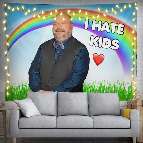 I Hate Kids Tapestry Funny Tapestries Wall Hanging Meme Backdrop Party Decorations for College Dorm Bedroom Living Room Art Poster 40x30 Inch in Saudi Arabia