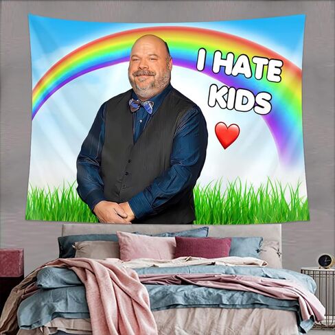 I Hate Kids Tapestry Funny Tapestries Wall Hanging Meme Backdrop Party Decorations for College Dorm Bedroom Living Room Art Poster 40x30 Inch in Saudi Arabia