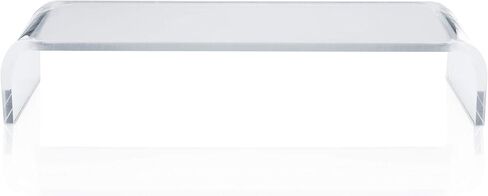 Circuit City Essentials Acrylic Monitor Stand Riser Space Saving Computer Desk Shelf Organizer for Laptops, iMac, Printers, Keyboards & Screens Up to 30-Inch and 50 lbs Clear in Kuwait