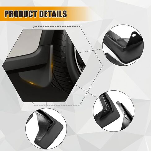 اللوحات الطينية المتوافقة مع Toyota Grand Highlander 2023 2024+، واقي الطين الأمامي والخلفي 4 قطع، واقيات الطين على جانبي السائق والراكب in Kuwait