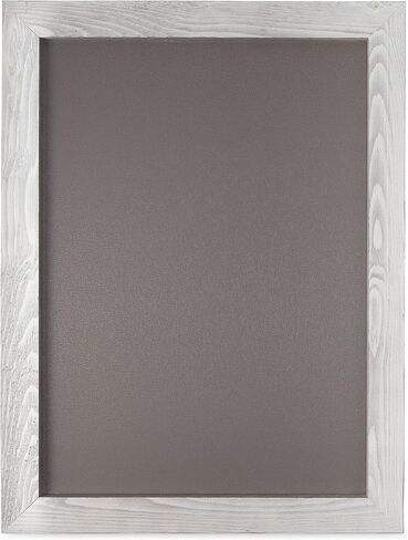 DoodleDude Extra Large Decorative Rustic Wall Chalkboard - Magnetic Board Kitchen Menu Wet Erase Marker Bulletin Made in USA (Light Gray, 18 x 36 inches) (1836LG) in Saudi Arabia