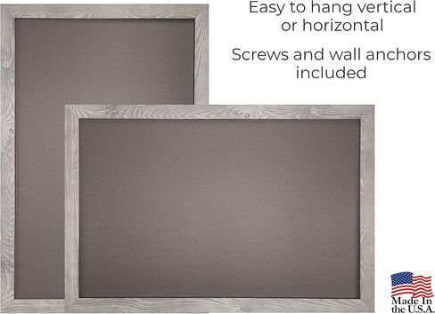 DoodleDude Extra Large Decorative Rustic Wall Chalkboard - Magnetic Board Kitchen Menu Wet Erase Marker Bulletin Made in USA (Light Gray, 18 x 36 inches) (1836LG) in Saudi Arabia