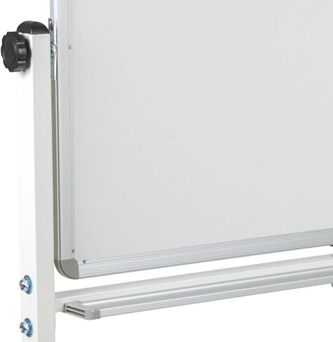 Flash Furniture HERCULES Series 45.25 بوصة عرض × 54.75 بوصة ارتفاع لوحة بيضاء متنقلة مزدوجة الجوانب مع علبة أقلام in Saudi Arabia