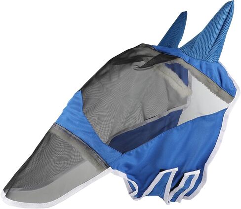 Fly Mask or Horses with Ears UV Protection Fly mask for Horses, High Elasticity, Comfortable and Breathable (Light Blue, M) in Saudi Arabia