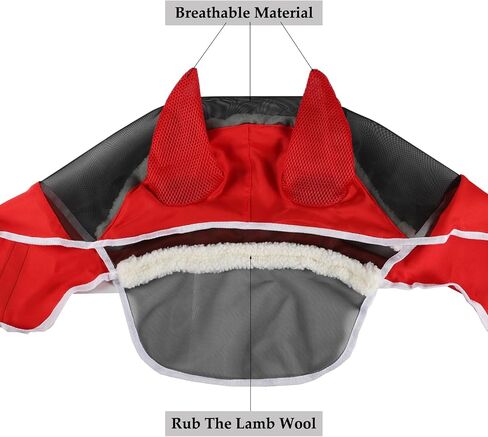 Fly Mask or Horses with Ears UV Protection Fly mask for Horses, High Elasticity, Comfortable and Breathable (Light Blue, M) in Saudi Arabia
