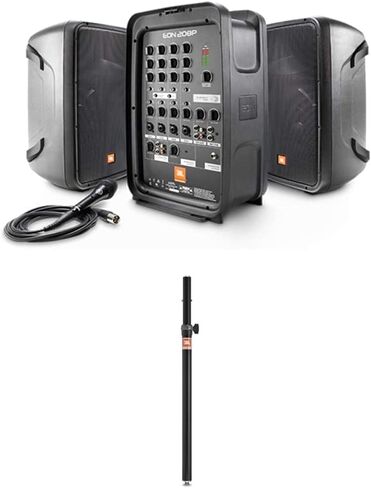 JBL Professional EON208P Portable All-in-One 2-way PA System with 8-Channel Mixer and Bluetooth, Black in Saudi Arabia