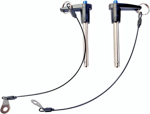 Stainless Steel Quick Pull Pins Self-Locking with L-Handle Ball Lock Pin/ Push Pin/ Quick Release pin with Lanyard Cable (2, Dia:9.5mmX60mm Length) in Saudi Arabia