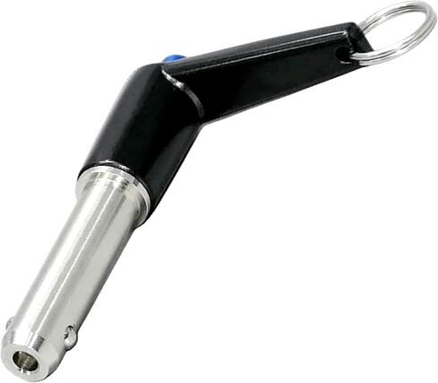 Stainless Steel Quick Pull Pins Self-Locking with L-Handle Ball Lock Pin/ Push Pin/ Quick Release pin with Lanyard Cable (2, Dia:9.5mmX60mm Length) in Saudi Arabia