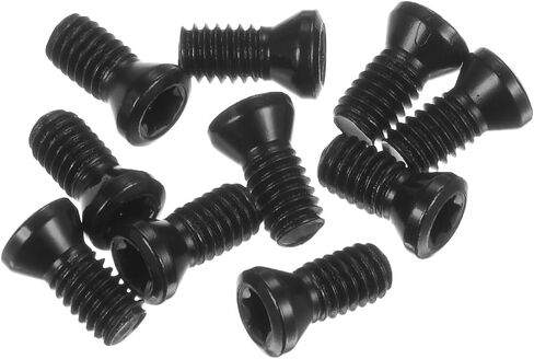 10pcs Torx Screw M4x9mm 12.9 Grade Round Flat Head with T15 Torx Wrench Screwdriver for Replaces Carbide Insert Cutters CNC Lathe Tool, Grey in Saudi Arabia