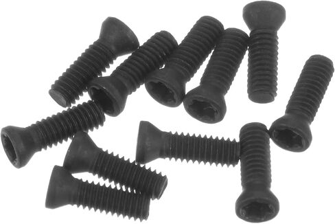 10pcs Torx Screw M4x9mm 12.9 Grade Round Flat Head with T15 Torx Wrench Screwdriver for Replaces Carbide Insert Cutters CNC Lathe Tool, Grey in Saudi Arabia