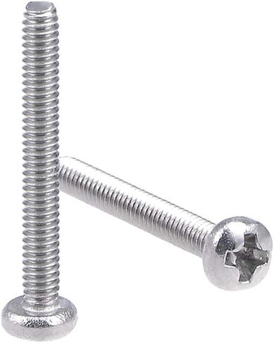 Uxcell M2x14mm مسامير آلة عموم فيليبس الصليب مسمار لولبي الرأس 304 الفولاذ المقاوم للصدأ السحابات البراغي 30 قطعة in Saudi Arabia