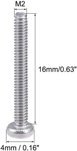 Uxcell M2x14mm مسامير آلة عموم فيليبس الصليب مسمار لولبي الرأس 304 الفولاذ المقاوم للصدأ السحابات البراغي 30 قطعة in Saudi Arabia