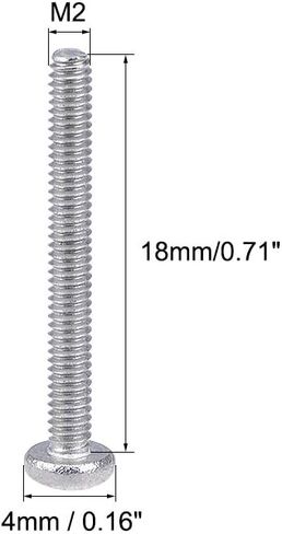 Uxcell M2x14mm مسامير آلة عموم فيليبس الصليب مسمار لولبي الرأس 304 الفولاذ المقاوم للصدأ السحابات البراغي 30 قطعة in Saudi Arabia