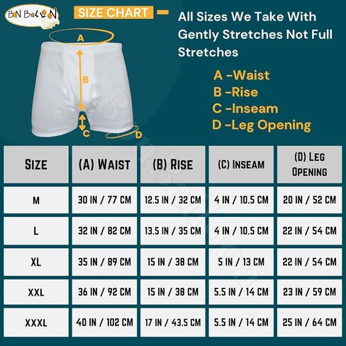 Cottonil Egyptian Cotton Underwear White Men Half Short Boxer Mens Pants Briefs Men's Brief Mens Shorts Premium Soft Arab Arabian Egypt Arabic Clothing Sleepwear Clothes (Large) in Saudi Arabia