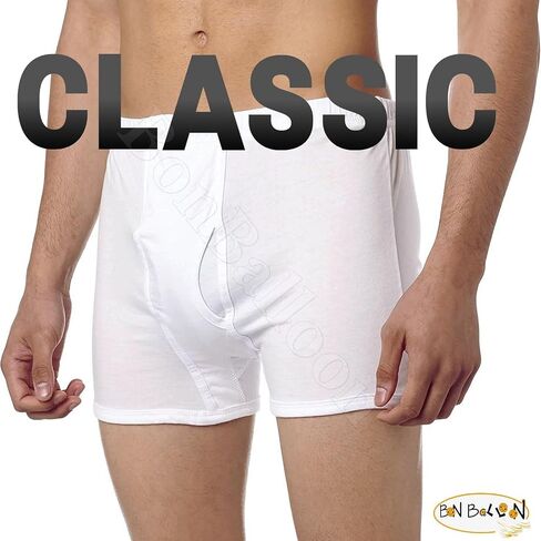 Cottonil Egyptian Cotton Underwear White Men Half Short Boxer Mens Pants Briefs Men's Brief Mens Shorts Premium Soft Arab Arabian Egypt Arabic Clothing Sleepwear Clothes (Large) in Saudi Arabia