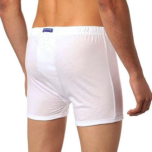 Cottonil Egyptian Cotton Underwear White Men Half Short Boxer Mens Pants Briefs Men's Brief Mens Shorts Premium Soft Arab Arabian Egypt Arabic Clothing Sleepwear Clothes (Large) in Saudi Arabia