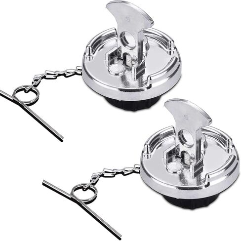 غطاء خزان الوقود Nakuuly غير قابل للقفل 4 بوصات 2 قطعة متوافق مع Peterbilt 386 387 579 587 1972-2017 شاحنات نصف ديزل من الألومنيوم على شكل رافعة غطاء خزان الوقود للشاحنة استبدال 11-04859-100 572.1015 in Kuwait