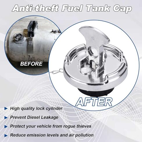 غطاء خزان الوقود Nakuuly غير قابل للقفل 4 بوصات 2 قطعة متوافق مع Peterbilt 386 387 579 587 1972-2017 شاحنات نصف ديزل من الألومنيوم على شكل رافعة غطاء خزان الوقود للشاحنة استبدال 11-04859-100 572.1015 in Kuwait