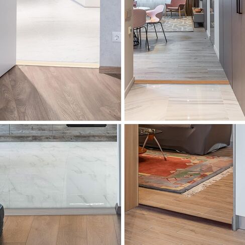 200cm×5cm Threshold Strip,Carpet Door Trim Stripstrips, Floor Transition Strips, Self Adhesive Floor Door Divider Strip, Flat Laminate Profile Flooring Edge Trim Strip(Grey Wood Grain) in Saudi Arabia