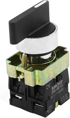 uxcell a14090200ux0565 ZB2-BE101 SPDT 2NO 4 Terminal 3-Position Rotary Selector Switch AC600V 10A in Saudi Arabia