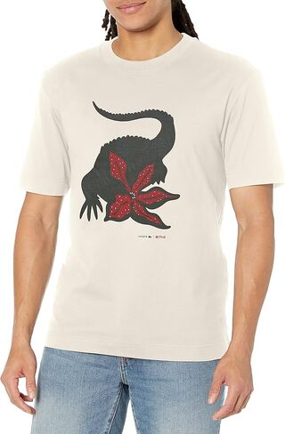 تي شيرت رجالي من Lacoste Contemporary Collection تي شيرت Netflix Lupine بأكمام قصيرة ومريح برسومات التمساح in Kuwait