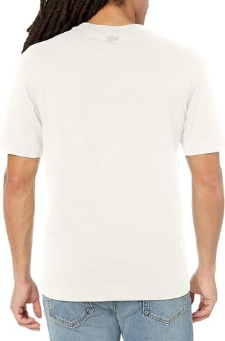 Lacoste Contemporary Collection's Men's Netflix Lupin Short Sleeve Relaxed Fit Croc Graphic Tee Shirt in Saudi Arabia