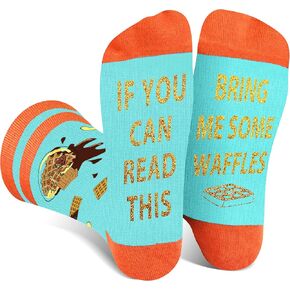 جوارب مضحكة - If You Can Read This Bring Me - جوارب رسمية مبتكرة للرجال والنساء والأولاد, ألوان متعددة, M-L in Kuwait