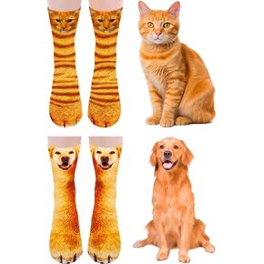 Funny Animal Paw Socks Cat Dog Claw Socks for Men Women Kids Christmas Gift