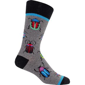Hot Sox Men's Bugs Crew Socks 1 Pair, Men's 10-13