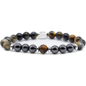 Hematitie - Unique Unisex Bracelets - Help Health Support - Meditation Yoga - 8mm Beads Stretch Bracelet for Men, Women, Her & Him With Luxury Gift Box