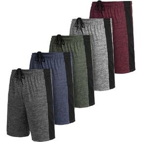 Men’s Dry-Fit Active Athletic Shorts Basketball Running Workout Training Gym