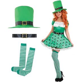 fun shack Adult Leprechaun Costume Women, Saint Patricks Day Costume Women, St Patricks Costume Women