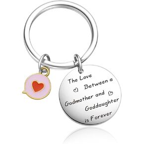 OWHOMS Godmom Thank You Gift For God Mother Keychain God Daughter Birthday Jewelry Madrina Gifts