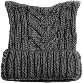 BIBITIME Winter Knit Beanie Lady Women Rights March Pussycat Hat Handmade Cap