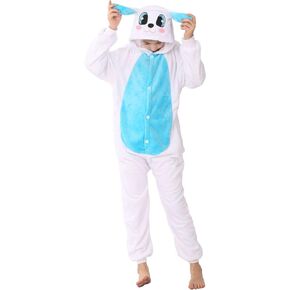 Kids Rabbit Flannel Onesie Costume Animal Cosplay for Girls Boys Halloween Easter Bunny