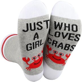 Crabs Novelty Socks Crabs Lover Gifts Just Who Loves Crabs Gifts Socks With Crabs On Them