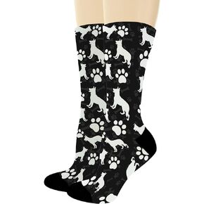 ThisWear Dog Socks German Shepherd Paw Socks Dog Breed Gifts German Shepherd Gifts Dog Novelty Crew Socks