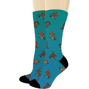 ThisWear Unisex Animal Socks Duck-Billed Platypus Socks Animal Crew Socks Platypus Items Novelty Crew Socks