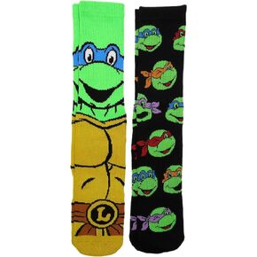 Hyp Teenage Mutant Ninja Turtles Casual Crew Socks 2 Pair Pack Shoe Size 6-12