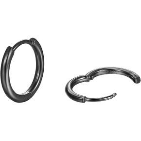 925 Sterling Silver Hoop Earrings 6mm/8mm/10mm Small Hoop Cartilage Earrings Hypoallergenic Huggie Hoop Earring for Women and Men