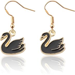 KeeperOTLC Merch Swan Necklace Bookish Jewelry Gift For Book Lover Swan Earring