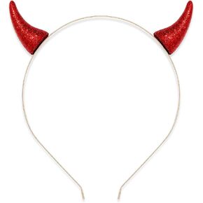 NEVEF Halloween Devil Horns Headband for Women Shining Halloween Headband Costume Party Accessory for Men