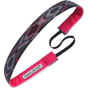 Sweaty Bands Womens Girls Headband - Non-Slip Velvet-Lined Workout Hairband - Dreamweaver Pink