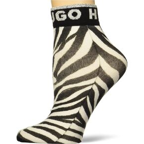 HUGO Women's Zebra Print Short Socks