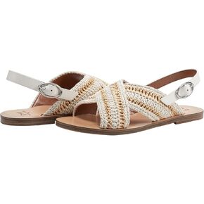 Women's Lonnie Flat Sandal, Cream, 7.5 in Saudi Arabia