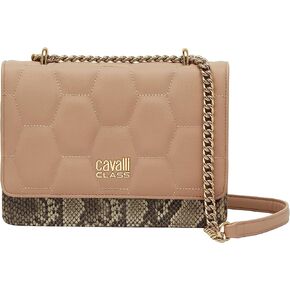Cavalli Class VERONA Caramel Medium Structured Shoulder Bag for womens