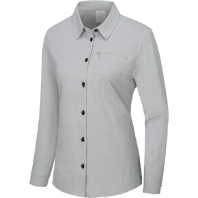 Little Donkey Andy Women's UPF 50+ UV Protection Shirts, Long Sleeve Button Down Blouses Tops for Fishing, Hiking