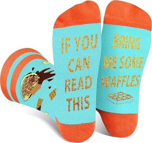 جوارب مضحكة - If You Can Read This Bring Me - جوارب رسمية مبتكرة للرجال والنساء والأولاد, ألوان متعددة, M-L in Kuwait