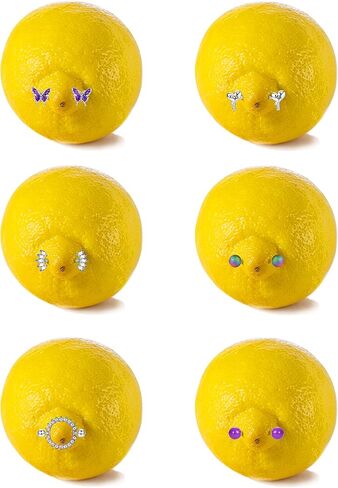 JeryWe 6 أزواج 14G الفولاذ المقاوم للصدأ حلقات الحلمة اللسان الدائري هيئة ثقب المجوهرات الحديد تشيكوسلوفاكيا القلب فراشة حلقات الحلمة للنساء الفتيات in Kuwait